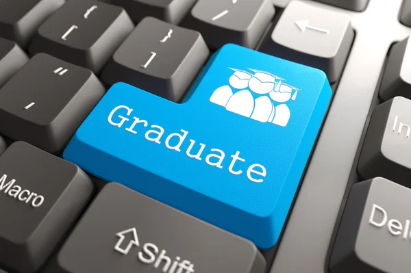 Tastiera con pulsante "Graduate" . — Foto Stock