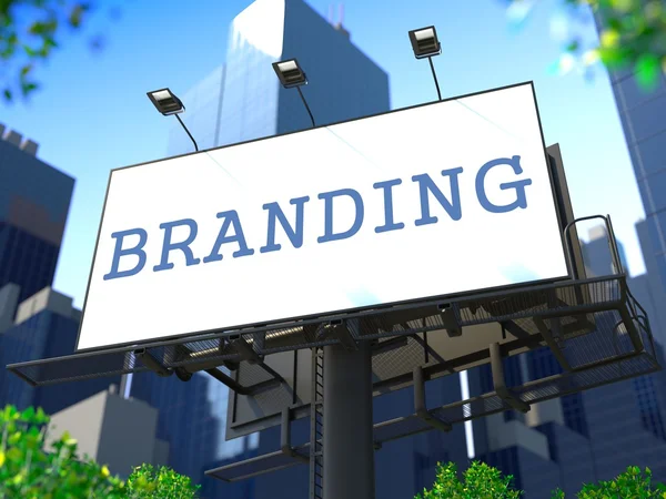 Brand Concept on Billboard. — Stock Photo, Image