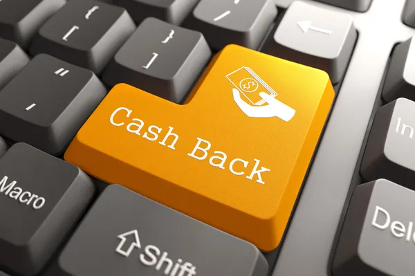 Teclado com botão Cash Back . — Fotografia de Stock