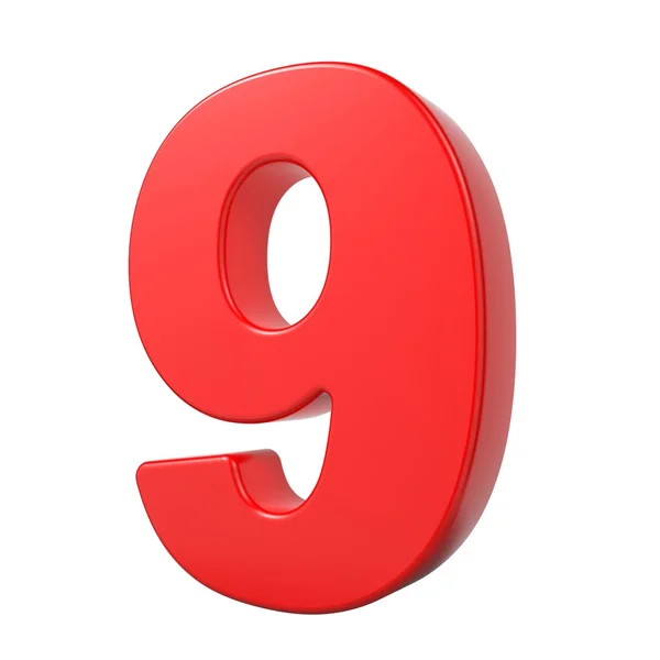 Red 3D Number. — Stock Photo, Image