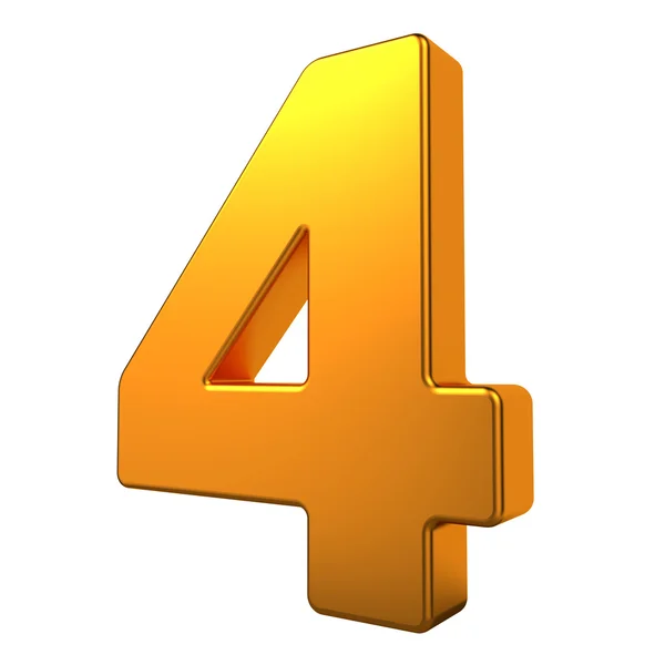 Gold 3D Number. — Stock Photo, Image