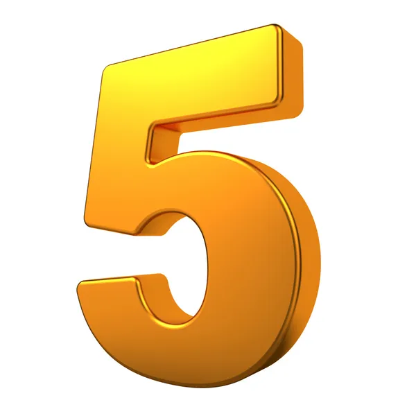 Gold 3D Number. — Stock Photo, Image