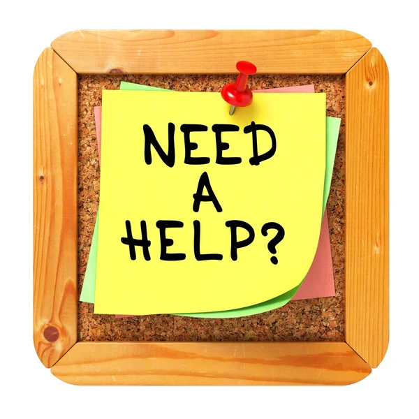 Need a Help?. Sticker on Bulletin. — Stock Photo, Image