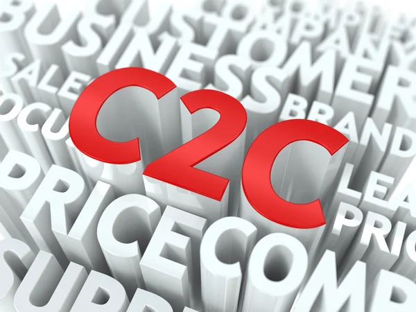 C2C. wordcloud kavramı. — Stok fotoğraf