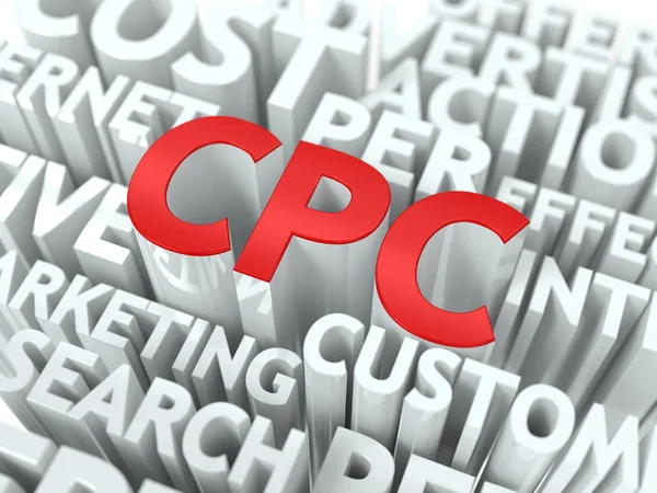 Cpc. das wordcloud-Konzept. — Stockfoto