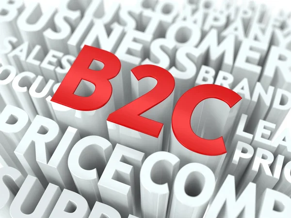 B2C. El concepto de Wordcloud . —  Fotos de Stock