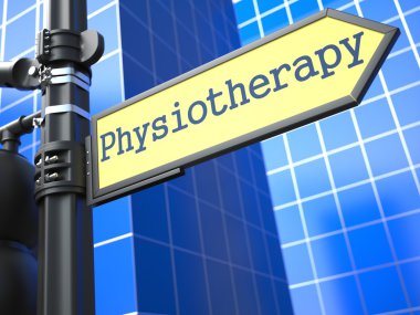 Physiotherapy Roadsign. Medical Concept. clipart