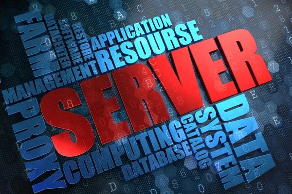 Server. wordcloud koncept. — Stockfoto