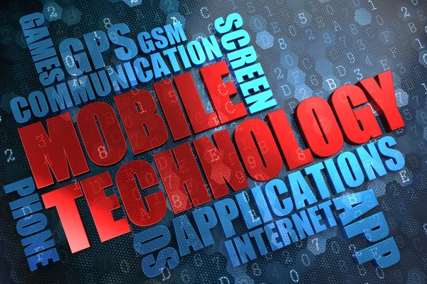 Tecnologia móvel. Conceito de Wordcloud . — Fotografia de Stock