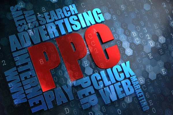 PPC. Wordcloud Concept. — Stock Photo, Image