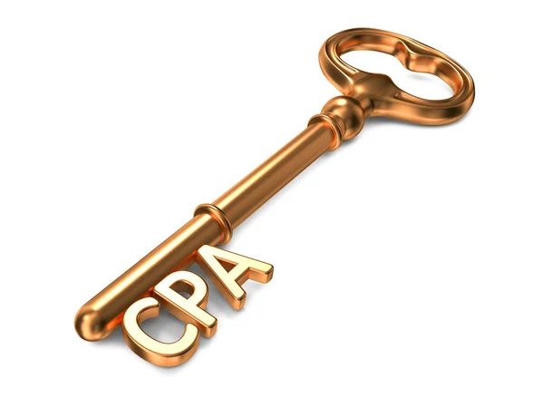 CPA - Golden Key. — Stock Photo, Image