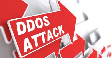 DDoS saldırı. bilgi kavramı.
