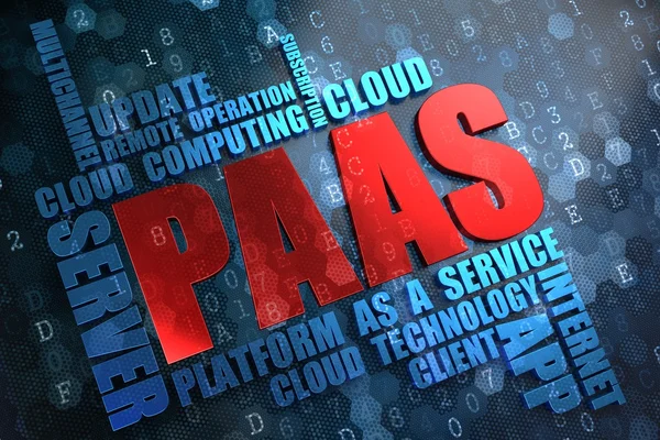 PaaS. wordcloud koncept. — Stockfoto
