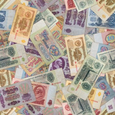 eski SSCB banknotlar sorunsuz dokusu.