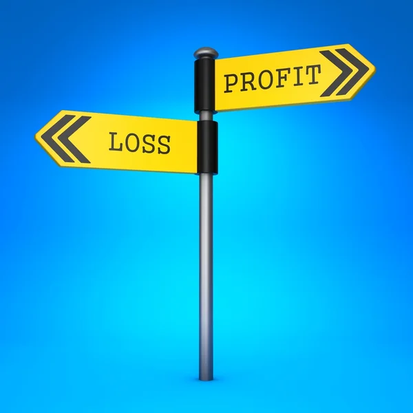 Profit or Loss. Concept of Choice. — Stock Photo, Image