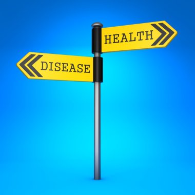Health or Disease. Concept of Choice. clipart