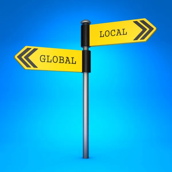 Global or Local. Concept of Choice. — Stock Photo, Image