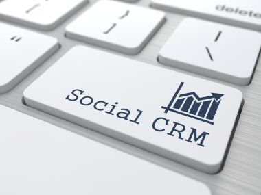 klavye ile sosyal crm düğme.
