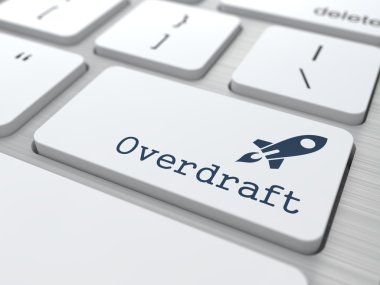 Keyboard with Overdraft Button. clipart