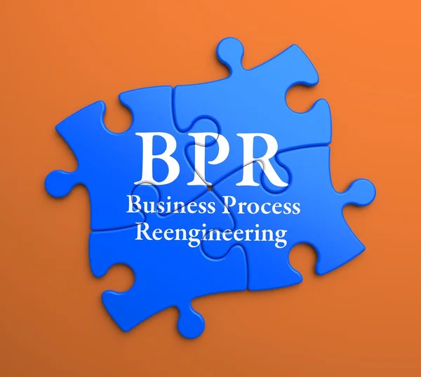 BPR on Blue Puzzle Pieces. Business Concept. — Stock Photo, Image