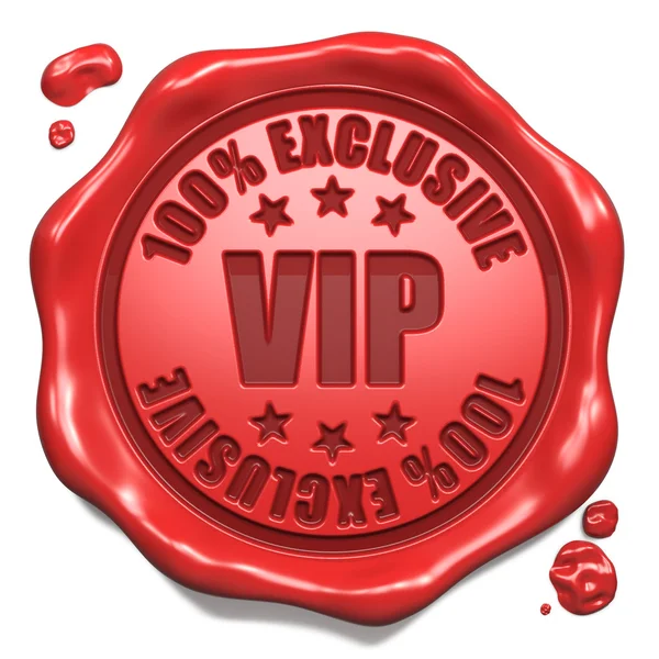 VIP Exclusive - Stamp on Red Wax Seal. — Stock Photo, Image