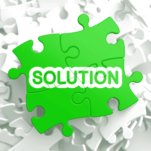 Solution. Puzzle Business Concept. — Stock Photo, Image