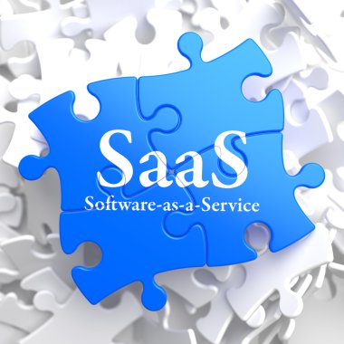 Saas. Bulmaca bilgi teknolojisi kavramı.