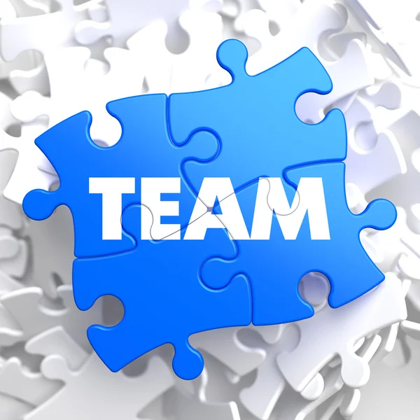 Team. puzzel bedrijfsconcept. — Stockfoto