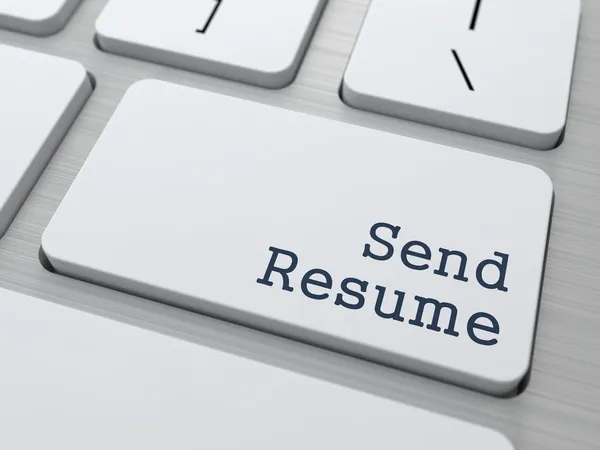 Teclado blanco con botón Enviar curriculum vitae . —  Fotos de Stock