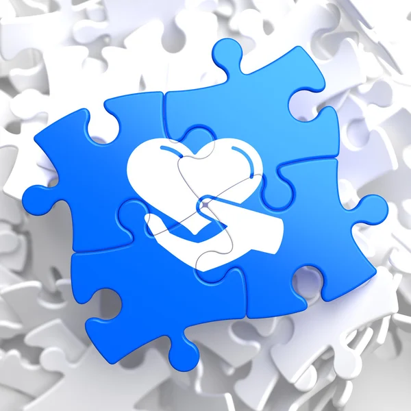 Puzzle Pieces: Charity Concept. — Stock Photo, Image