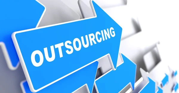 Outsourcing. Business bakgrund. — Stockfoto