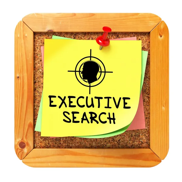 Executive Search. Yellow Sticker on Bulletin. — Stock Photo, Image