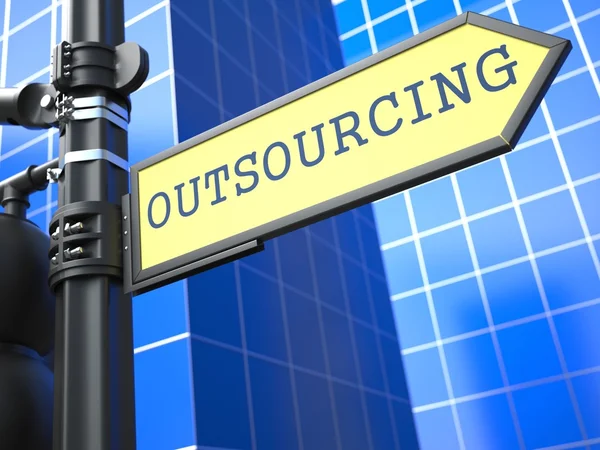 Outsourcing. bedrijfsconcept. — Stockfoto