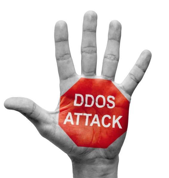 DDoS επίθεση - στάση έννοια. — Φωτογραφία Αρχείου