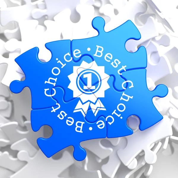 Best Choice Concept on Blue Puzzle. — Stock Photo, Image