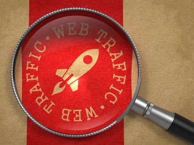 web trafiği kavramı olan büyüteç.