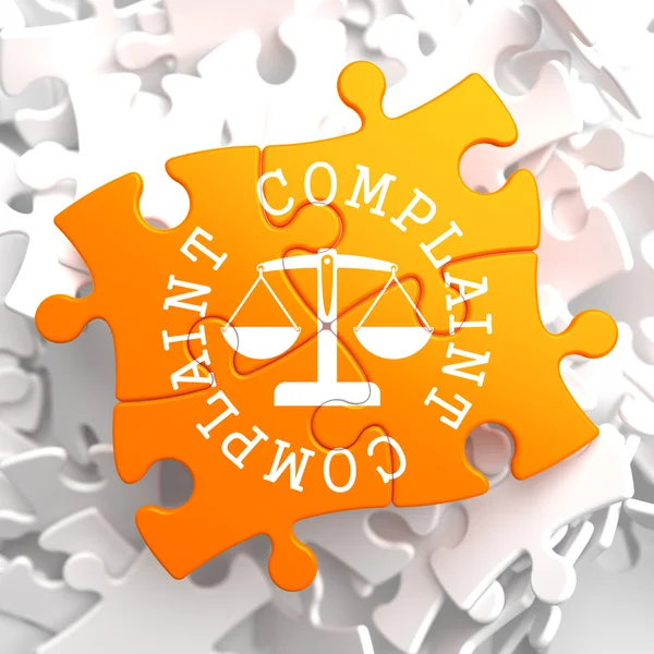 Complaint Concept on Orange Puzzle. — Stock Photo, Image