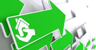 elinde Yeşil ok üstünde kutsal kişilerin resmi Anasayfa.