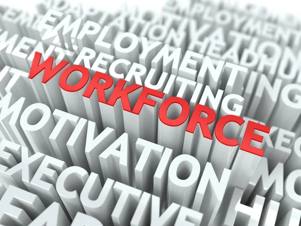 Workforce. Wordcloud Concept. — Stock Photo, Image