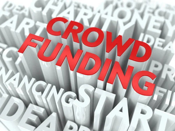 Crowd Funding. Wordcloud Concept. — Stock Photo, Image