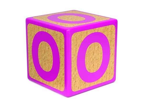 Letter O on Childrens Alphabet Block. — Stock Photo, Image