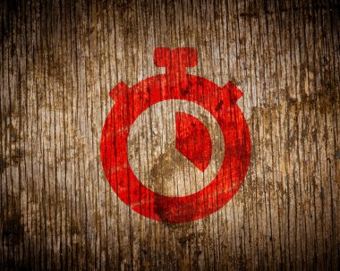 Şablon Wood tarafından boyanmış kırmızı kronometre simgesi.