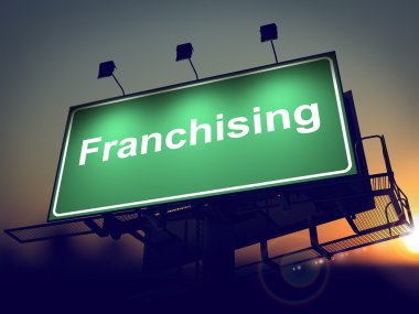 Franchising - sunrise arka planda billboard.
