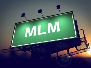 MLM - Billboard on the Sunrise Background. clipart