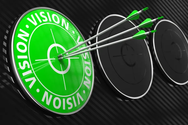 Vision Concept on Green Target. — Stock Photo, Image