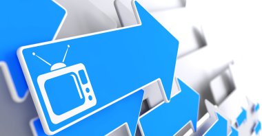 TV simgesi mavi ok ayarlayın..