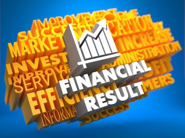 finansal sonuçlar. wordcloud kavramı.