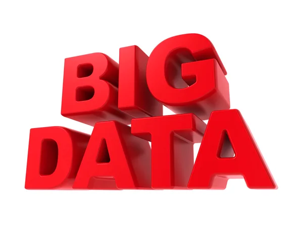 Big Data - Texto rojo aislado en blanco . —  Fotos de Stock