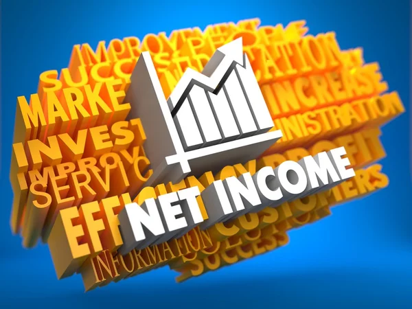 Net Income. Wordcloud Concept. — Stock Photo, Image