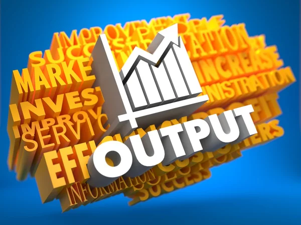 Output. Wordcloud Concept. — Stock Photo, Image